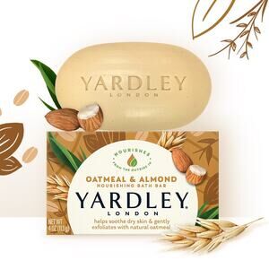 NIB! Yardley London Oatmeal & Almond Moisturizing Bath Bar 4.0 Oz